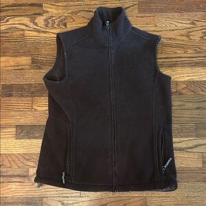 Lands' End Dark Brown Fleece Vest